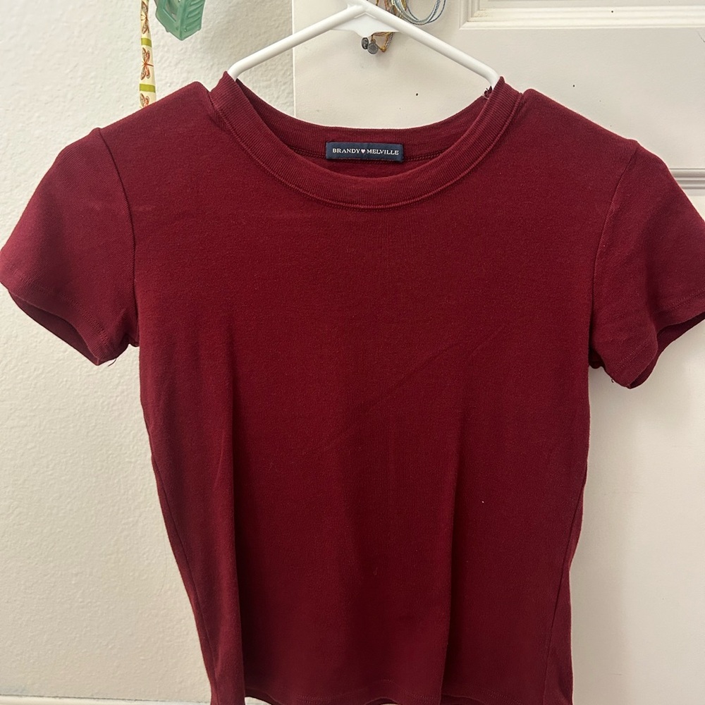 red/burgundy brandy top